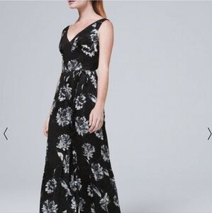 White House Black Market Floral Nylon Jumpsuit size 4